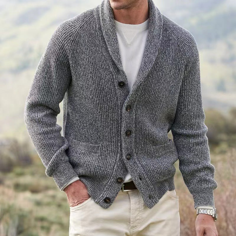 Harmon Men's Black Cardigan | Classic Knit, Stylish Versatility 3
