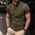 Hendrick Men's Henley T-shirt | Breathable Cotton, Casual 0
