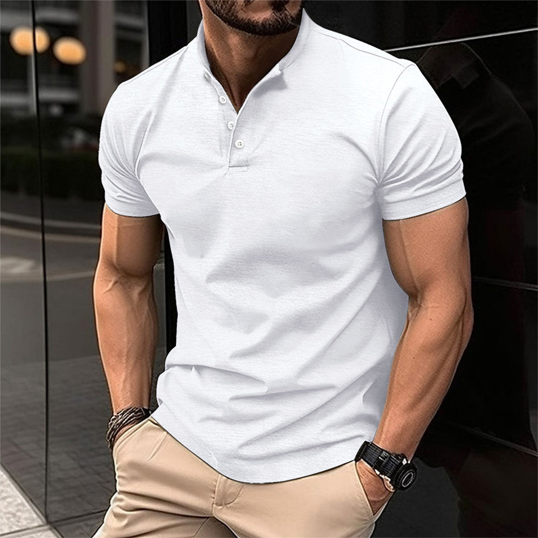 Hendrick Men's Henley T-shirt | Breathable Cotton, Casual 1