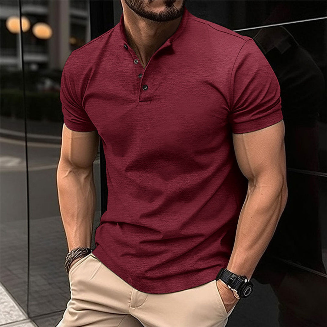 Hendrick Men's Henley T-shirt | Breathable Cotton, Casual 2