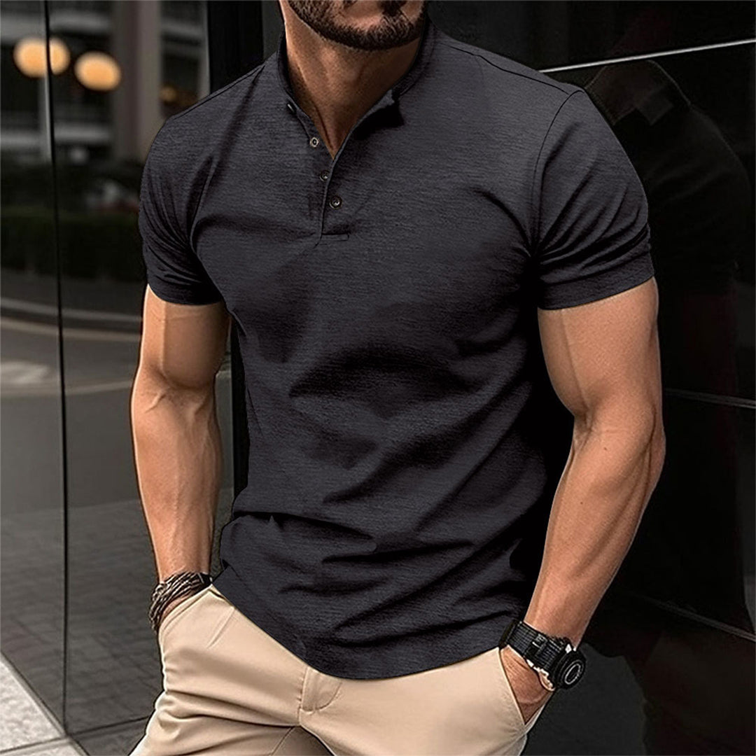 Hendrick Men's Henley T-shirt | Breathable Cotton, Casual 4
