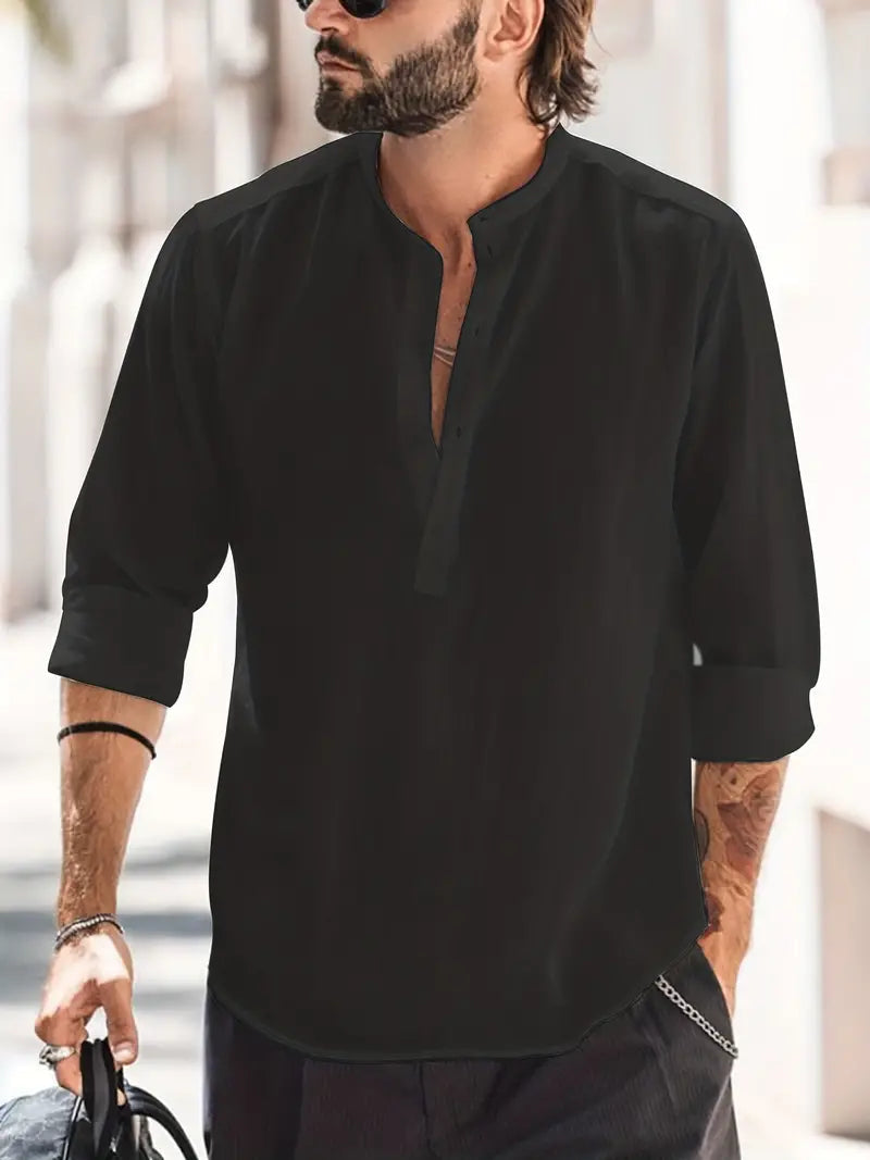 Hugo Men's Linen Shirt | Classic Cut, Breathable Comfort 7