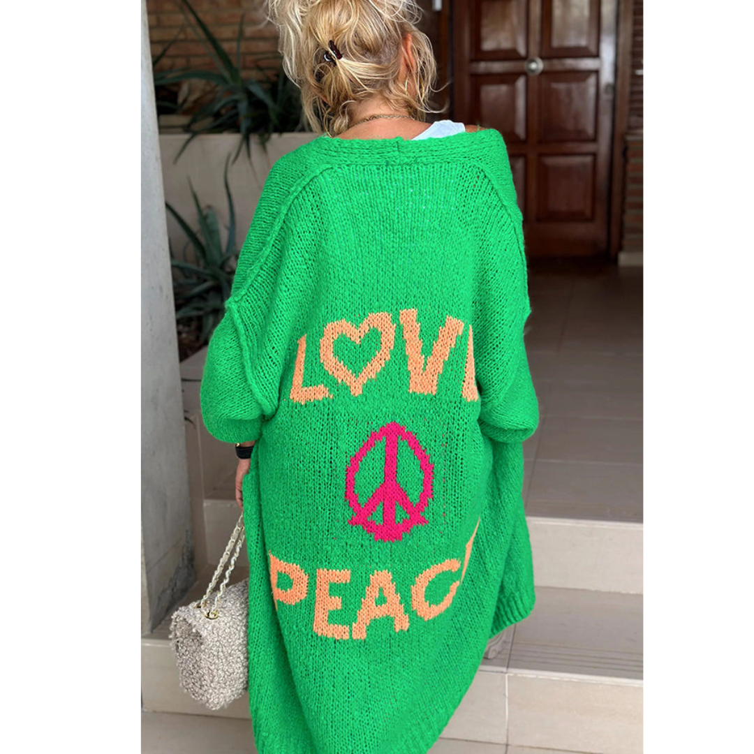 Irene Women's Cardigan | Comfortable Peace Symbol 2
