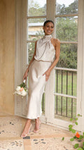 Irina Women's Satin Cocktail Dress | Timeless Elegance, Formal Style 0