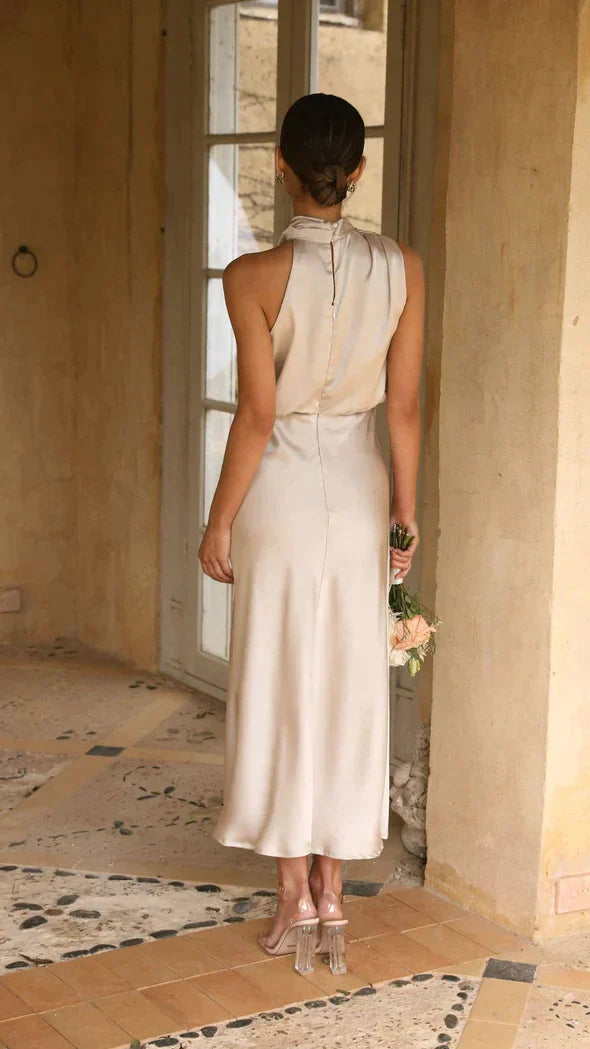 Irina Women's Satin Cocktail Dress | Timeless Elegance, Formal Style 1