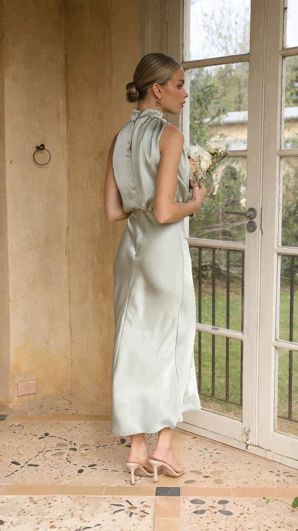 Irina Women's Satin Cocktail Dress | Timeless Elegance, Formal Style 3