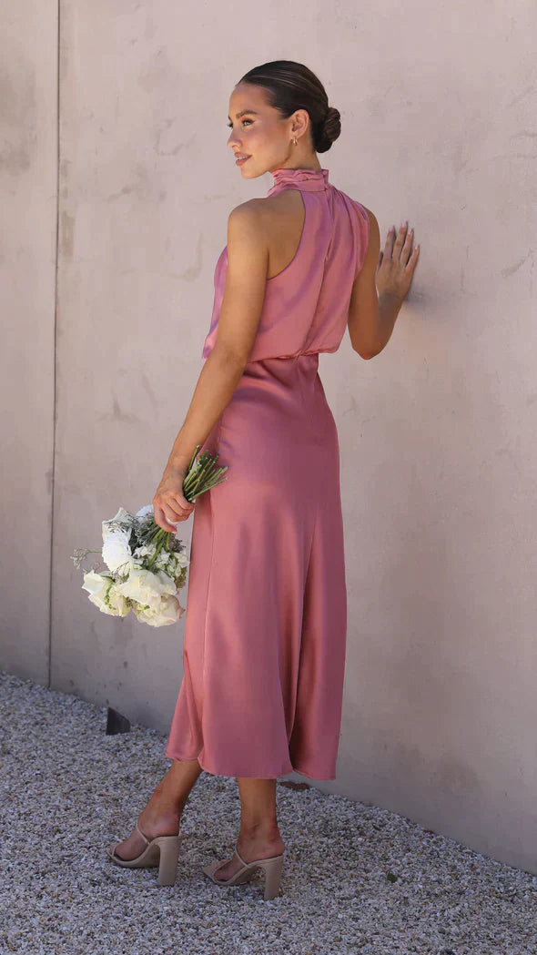 Irina Women's Satin Cocktail Dress | Timeless Elegance, Formal Style 6