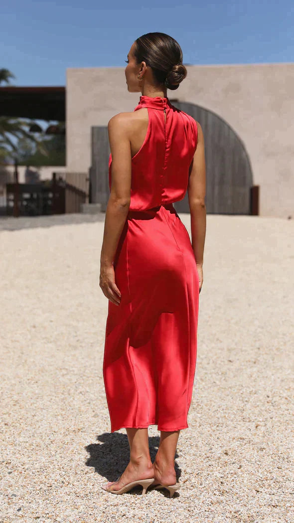 Irina Women's Satin Cocktail Dress | Timeless Elegance, Formal Style 8