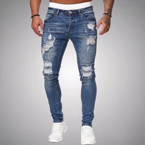 Isaac Men's Ripped Jeans | Premium Cotton Blend, Slim Fit 2