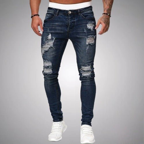 Isaac Men's Ripped Jeans | Premium Cotton Blend, Slim Fit 3