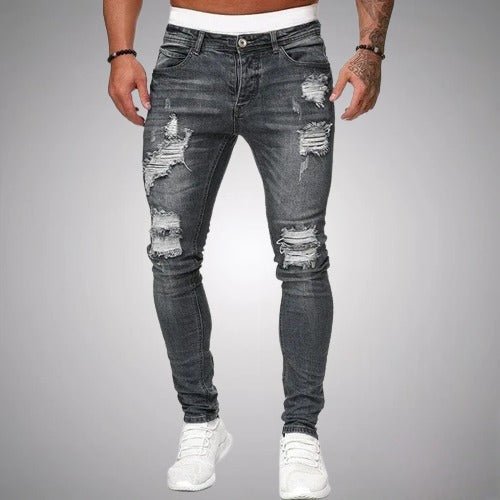 Isaac Men's Ripped Jeans | Premium Cotton Blend, Slim Fit 4