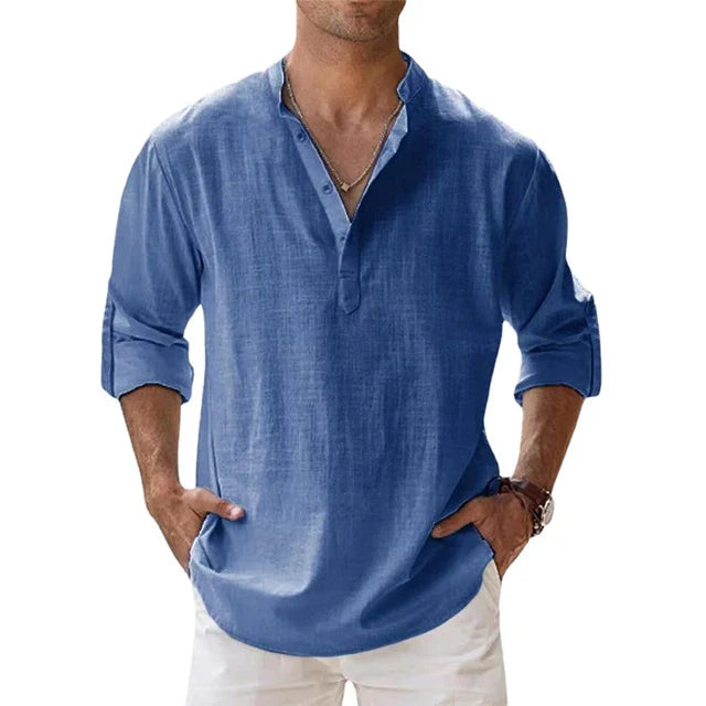 Ivy Men's Linen Shirt | Eco-Friendly, Tropical Motif 0