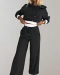 Ivy Women's Set | Comfortable Loungewear Two Piece Set with Hoodie & Wide-Leg Trousers 0