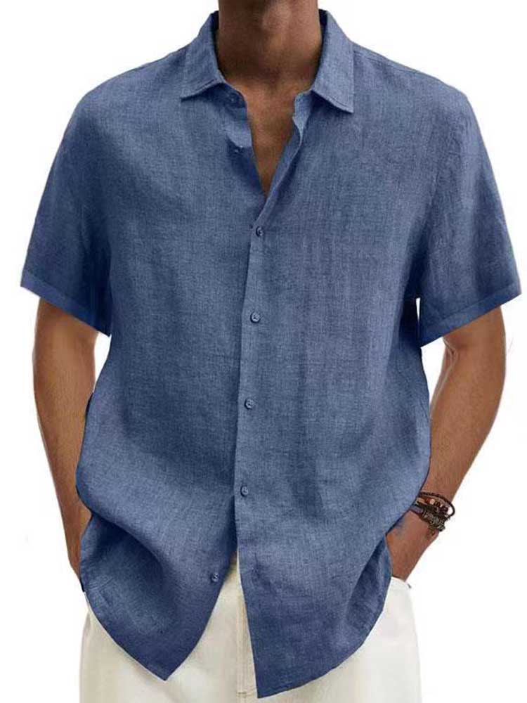 Jade Men's Linen Shirt | Elegant Cyan Green 2