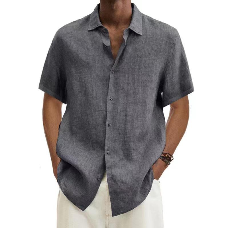 Jade Men's Linen Shirt | Elegant Cyan Green 4