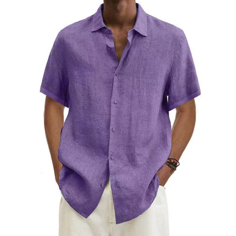 Jade Men's Linen Shirt | Elegant Cyan Green 7