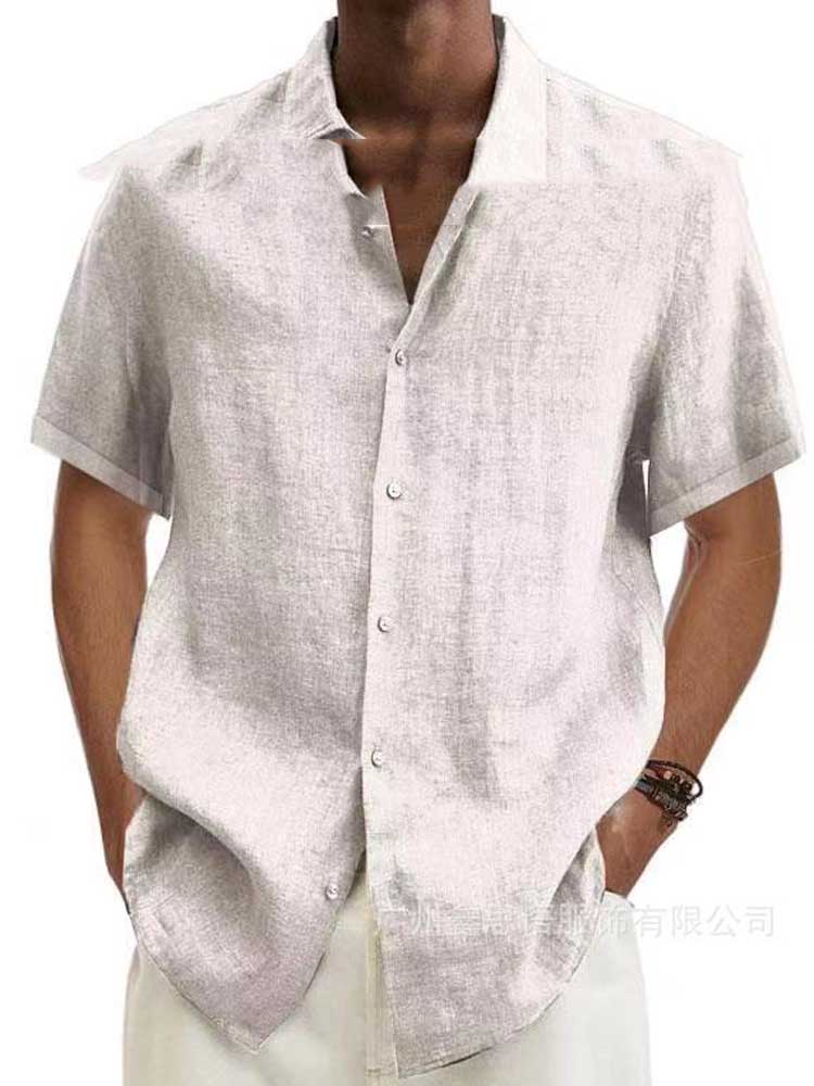 Jade Men's Linen Shirt | Elegant Cyan Green 8