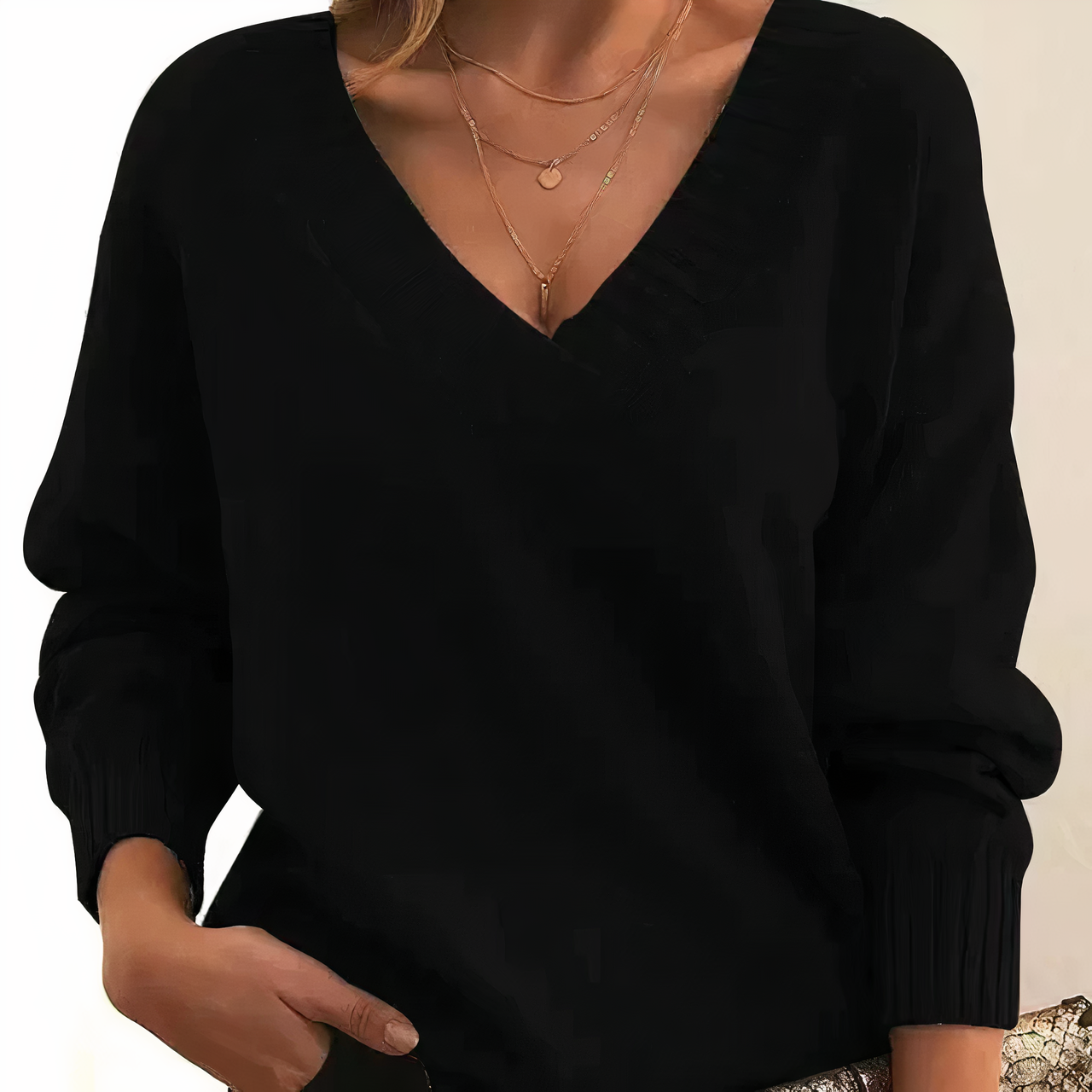 Jade Women's V-neck Sweater | Unparalleled Softness 0