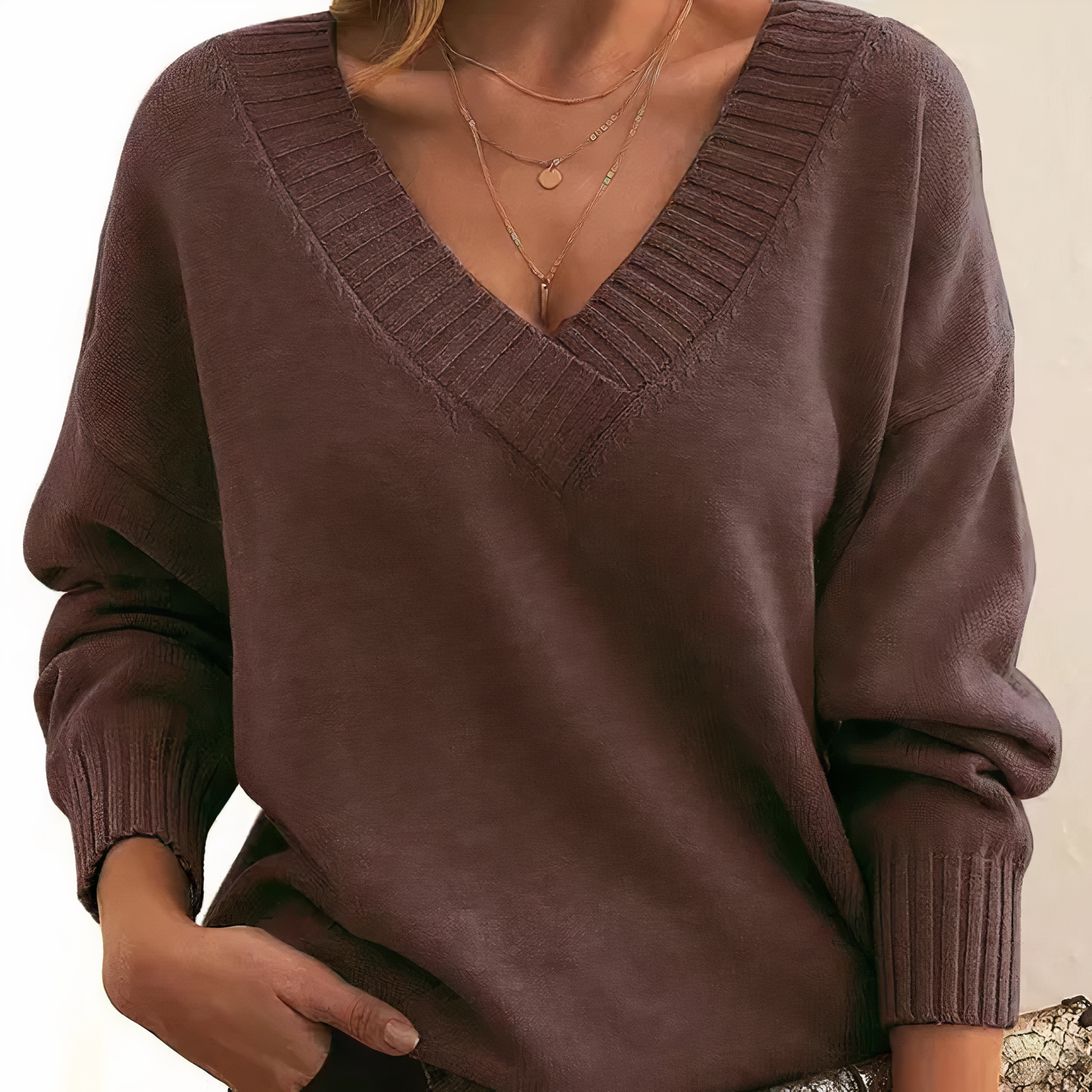 Jade Women's V-neck Sweater | Unparalleled Softness 8