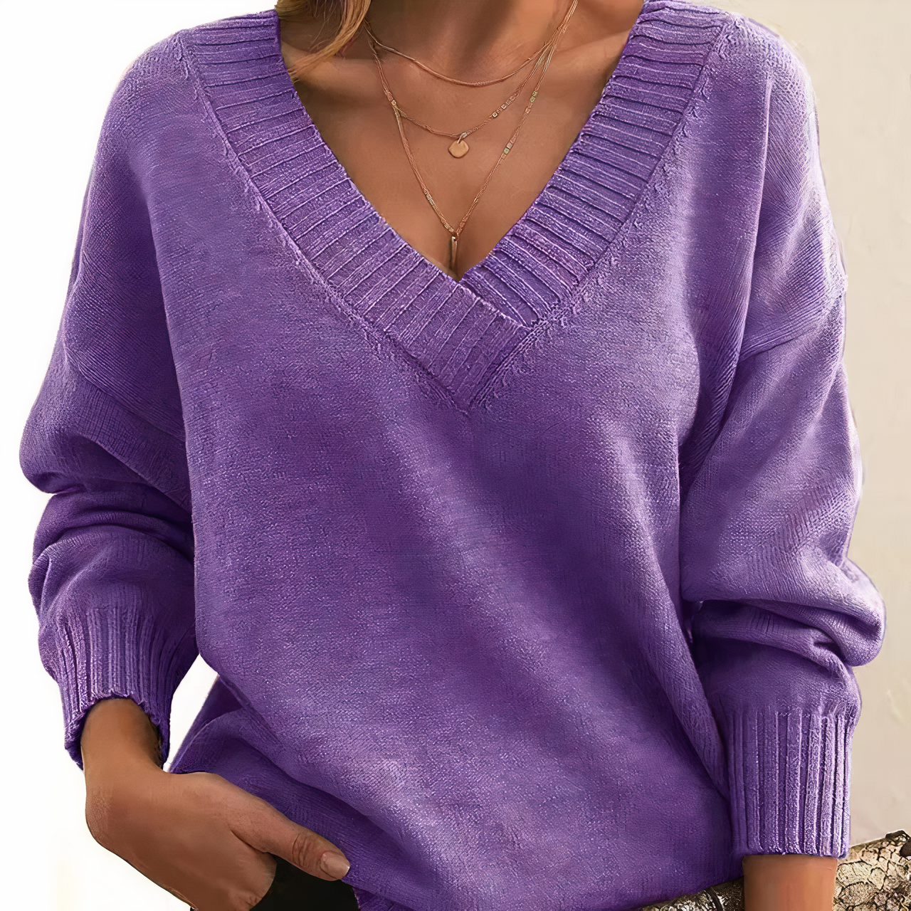 Jade Women's V-neck Sweater | Unparalleled Softness 9