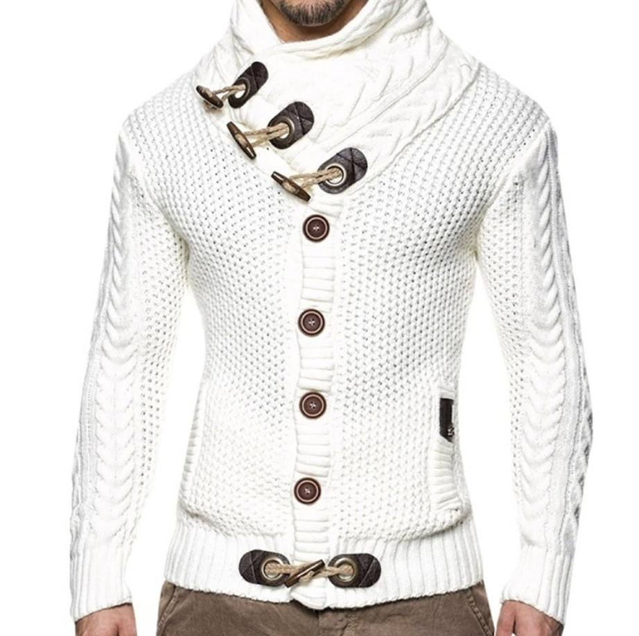 Jasper Men's Cardigan | Cozy Turtleneck Design 0