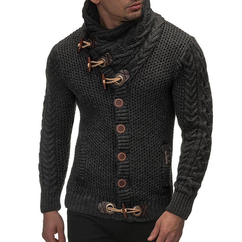 Jasper Men's Cardigan | Cozy Turtleneck Design 2
