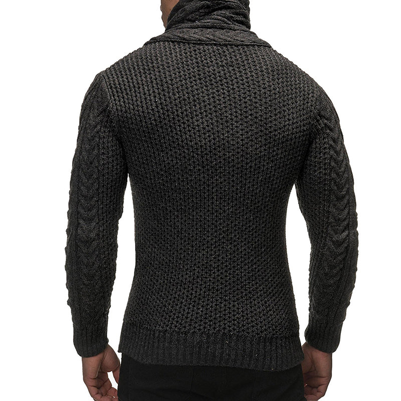 Jasper Men's Cardigan | Cozy Turtleneck Design 3