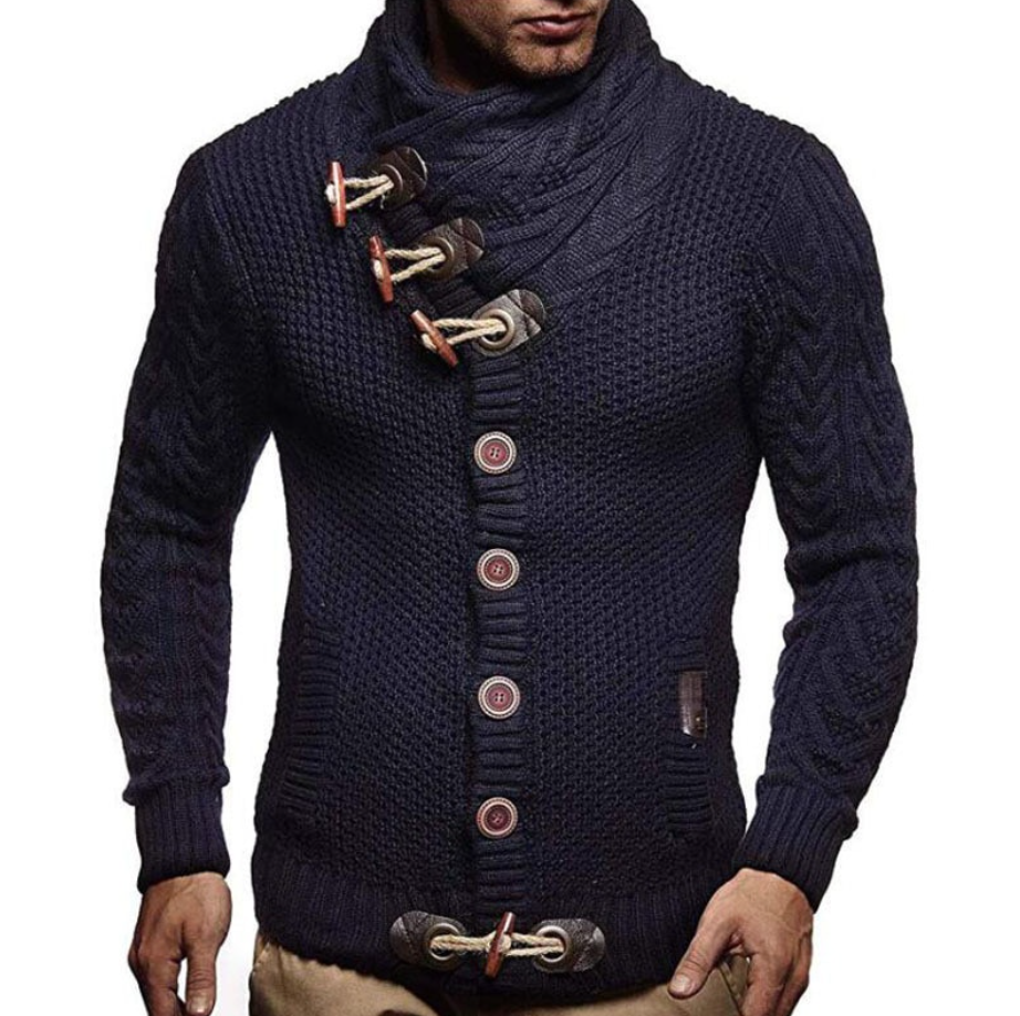 Jasper Men's Cardigan | Cozy Turtleneck Design 5