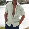 Jasper Men's Linen Shirt | Short Sleeve, Elegant Fit, Breathable Fabric 0