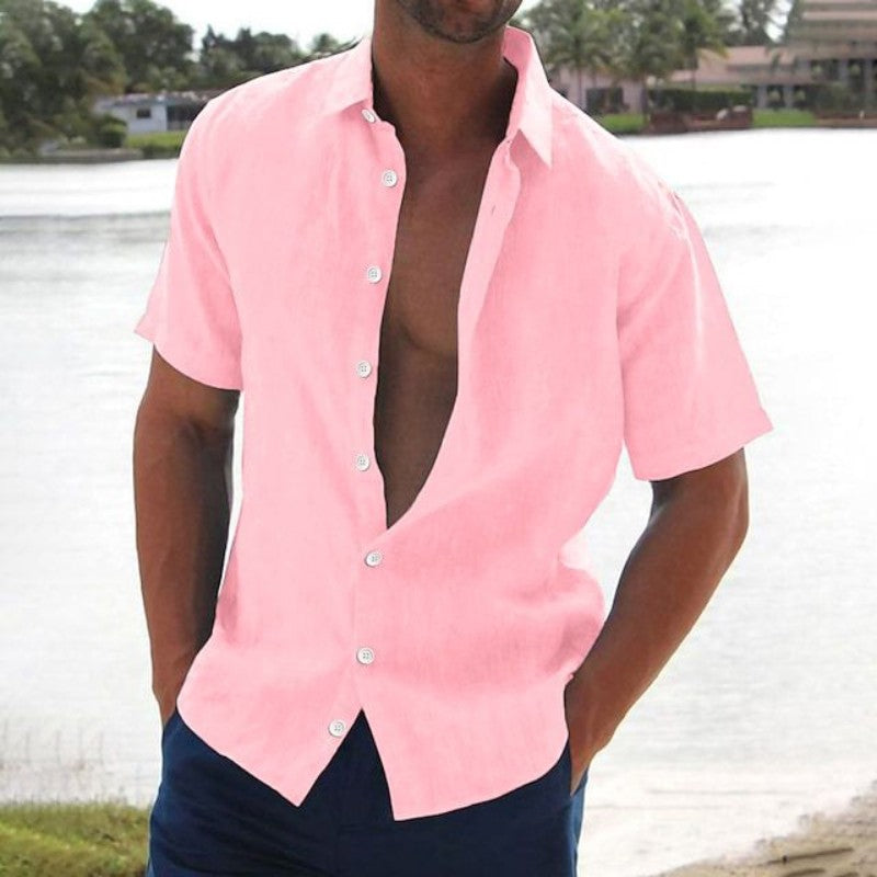 Jasper Men's Linen Shirt | Short Sleeve, Elegant Fit, Breathable Fabric 5