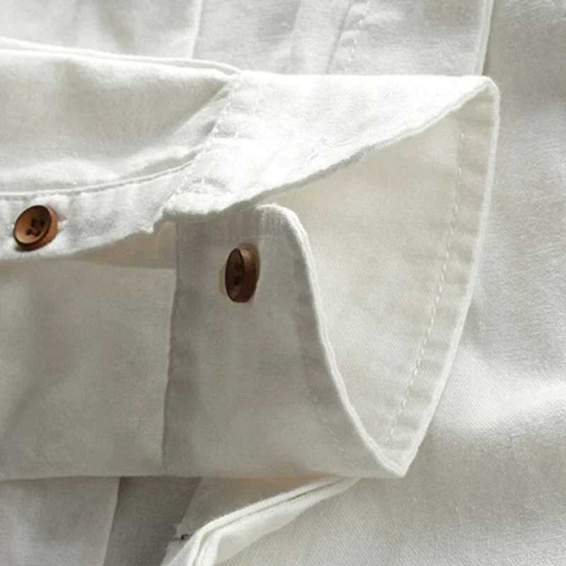 Kaito Men's Shirt | Premium Linen-Cotton Blend, Japanese Inspired 4