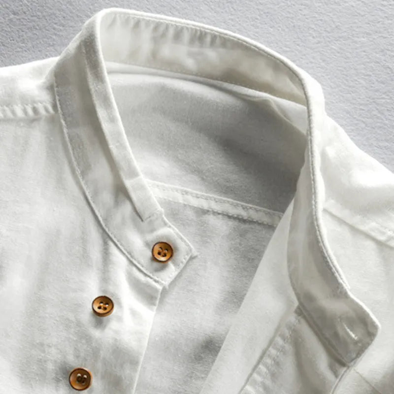 Kaito Men's Shirt | Premium Linen-Cotton Blend, Japanese Inspired 5