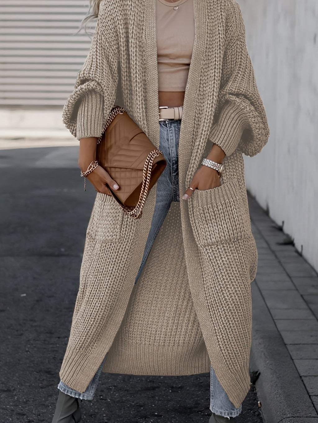 Kara Women's Cardigan | Cozy Knitted Wool with Pockets 4