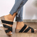 Kara Women's Platform Sandals | PU Leather, Orthopedic Comfort 0