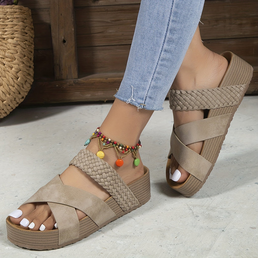Kara Women's Platform Sandals | PU Leather, Orthopedic Comfort 6