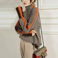 Kara Women's Turtleneck Sweater | Geometric Knit, Wool, Autumn/Winter 0