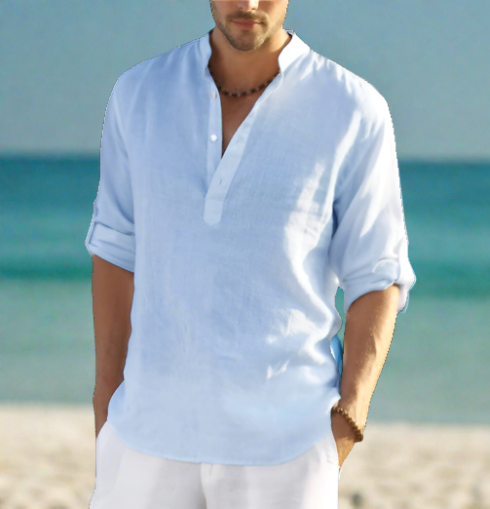 Kavi Men's Linen Shirt | Breathable Fabric, Classic Fit 2
