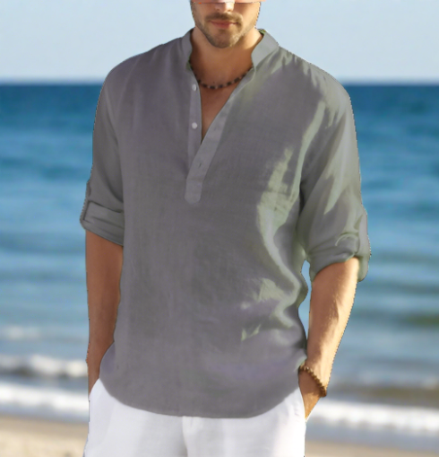 Kavi Men's Linen Shirt | Breathable Fabric, Classic Fit 5