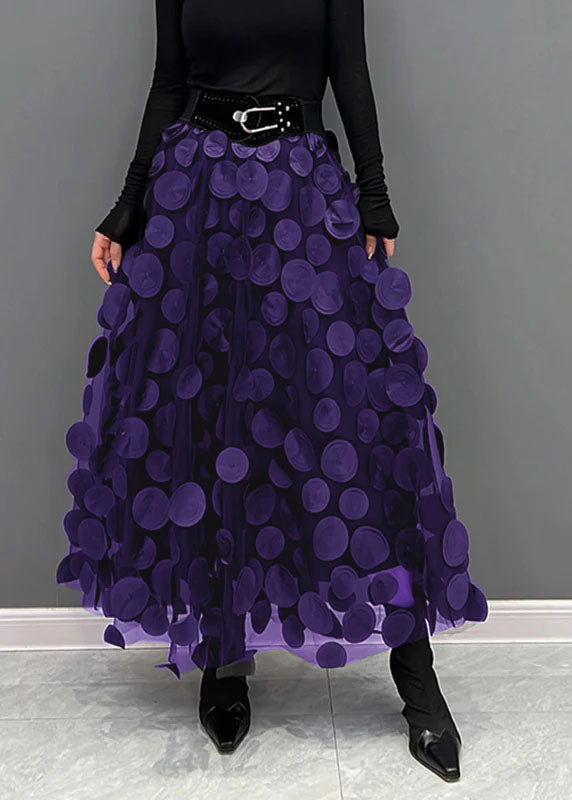 Kiana Women's Tulle Skirt | Elegant Dot Patchwork Design 3