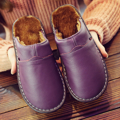 Korey Men's Slippers | Waterproof Leather, Stylish Brown 4