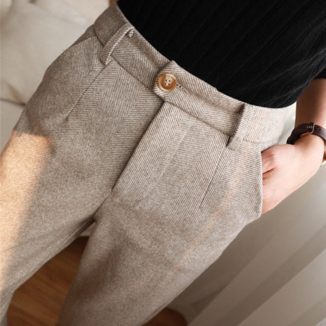 Lana Women's Trousers | Cotton-Linen Blend, Casual Elegance 3