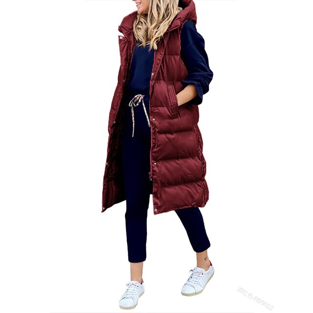 Lena Women's Winter Coat | Cozy Sleeveless Design, Versatile 0