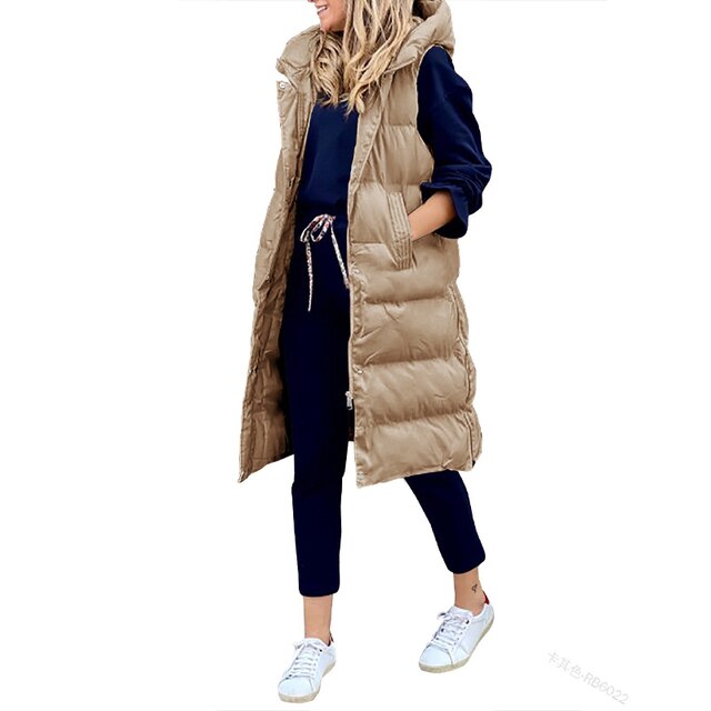 Lena Women's Winter Coat | Cozy Sleeveless Design, Versatile 6