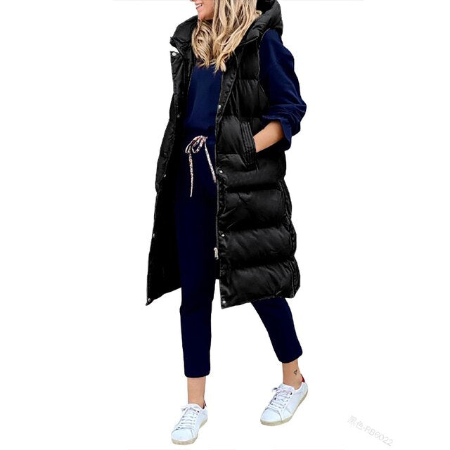 Lena Women's Winter Coat | Cozy Sleeveless Design, Versatile 8