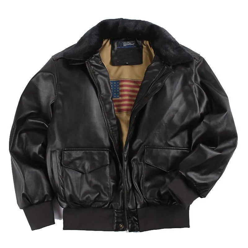 Lester Men's Motorcycle Jacket | Vintage Leather, Winter-Ready 1