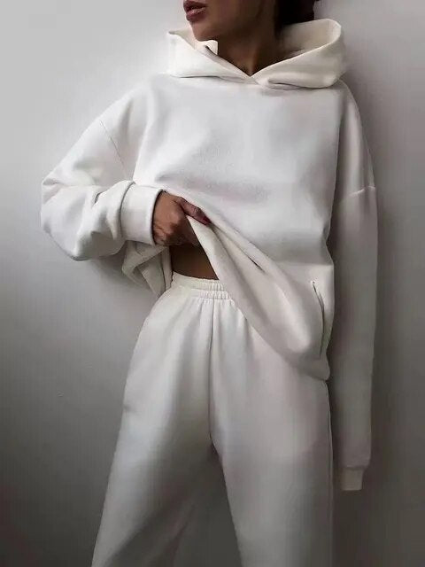 Leya Women's Hoodie and Jogging Pants Set | Cotton Blend, Cozy 10
