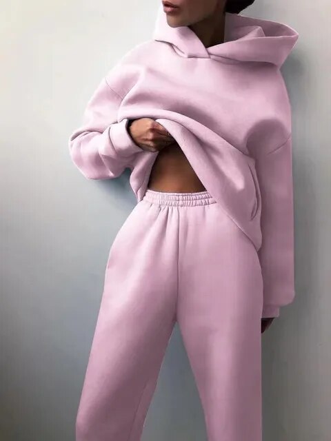 Leya Women's Hoodie and Jogging Pants Set | Cotton Blend, Cozy 11