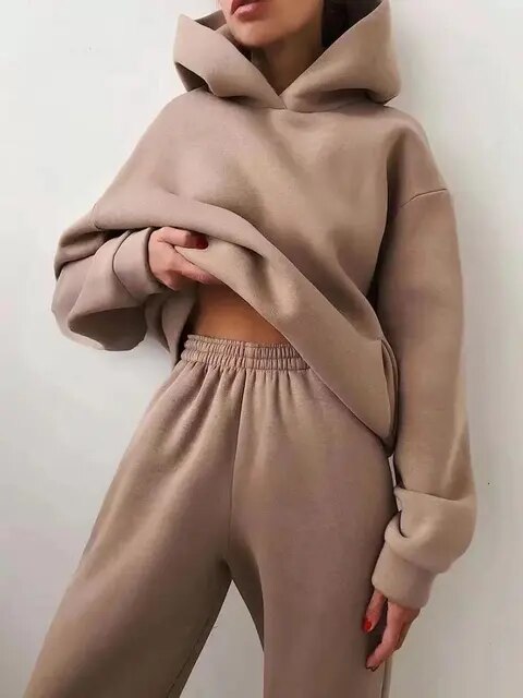 Leya Women's Hoodie and Jogging Pants Set | Cotton Blend, Cozy 12