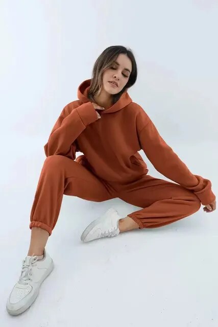 Leya Women's Hoodie and Jogging Pants Set | Cotton Blend, Cozy 6
