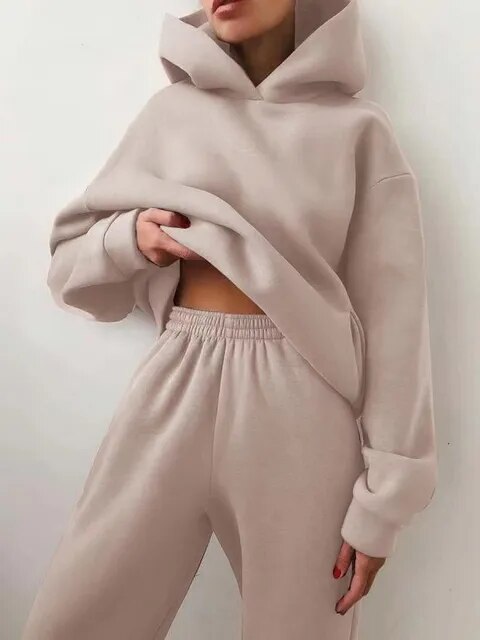 Leya Women's Hoodie and Jogging Pants Set | Cotton Blend, Cozy 9